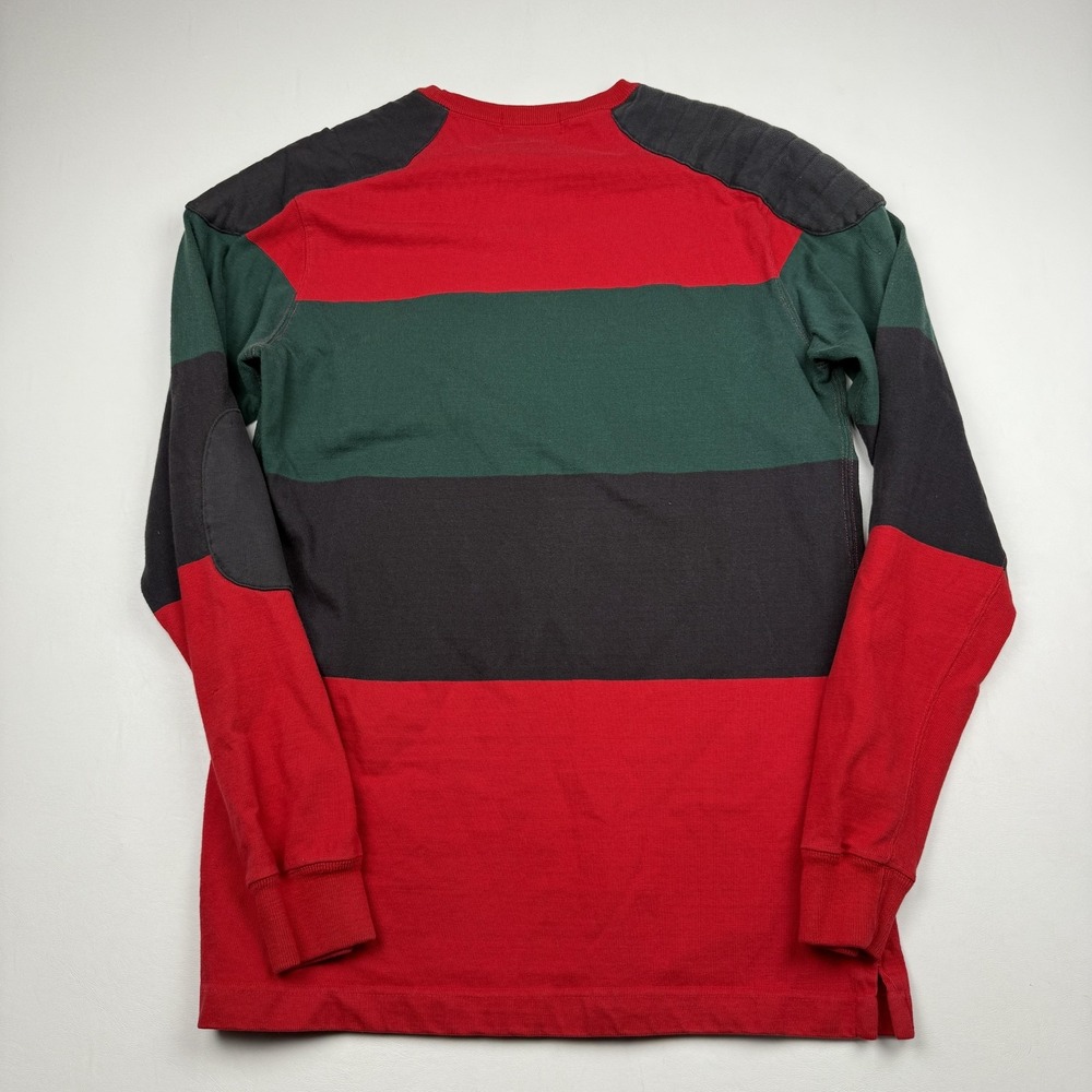 Vintage Polo Ralph Lauren Sweater Mens Large Striped Padded USA Rugby - Picture 6 of 7